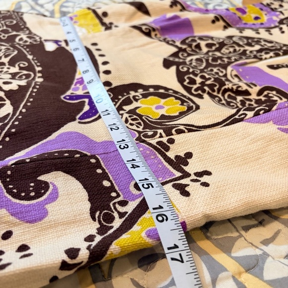 Kate Spade Sleeveless Keiran Cream and Purple Paisley Midi Structured Dress,12 - Picture 6 of 13